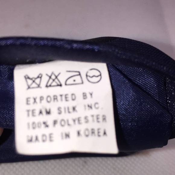 Money Bags Cash Coins Bank Financial Men’s Tie Nay Blue Orange - Picture 4 of 6